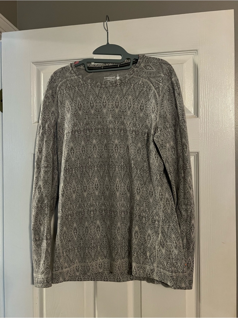 Smartwool Women's Gray Patterned Long Sleeve Base Layer. - Picture 4 of 4